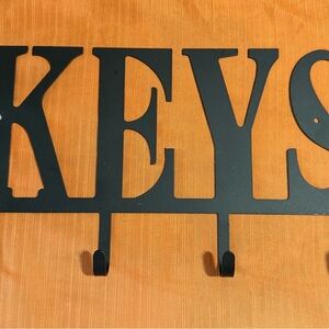 Sleek Black Wall Key Holder